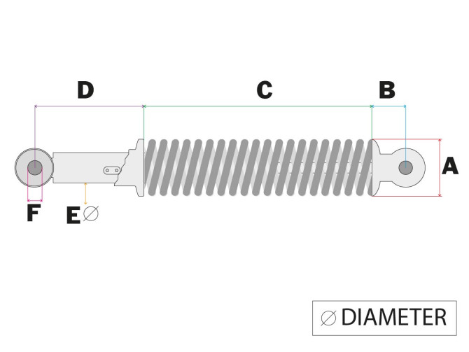 Schokbreker set 260mm MKX zwart  product